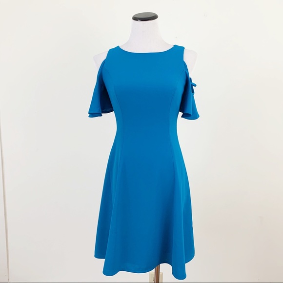 White House Black Market Dresses & Skirts - White House Black Market ColdShoulder Skater Dress